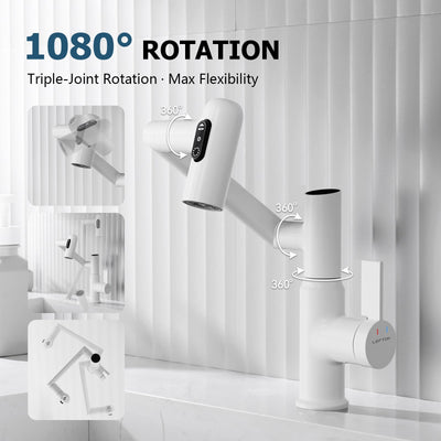 Metora Single-Hole Rotatable Faucet with Temperature Display-BF2204