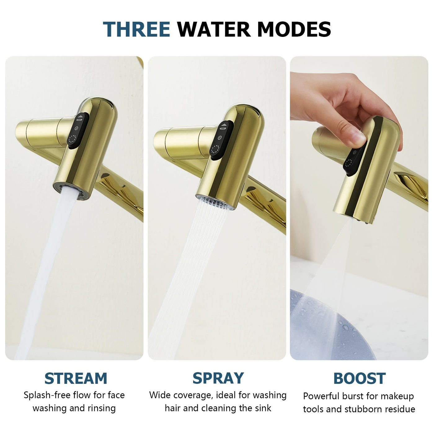 Metora Single-Hole Rotatable Faucet with Temperature Display-BF2204