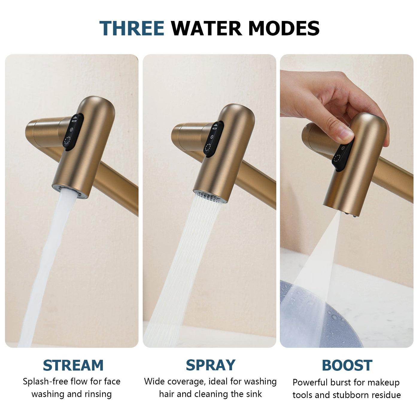 Metora Single-Hole Rotatable Faucet with Temperature Display-BF2204