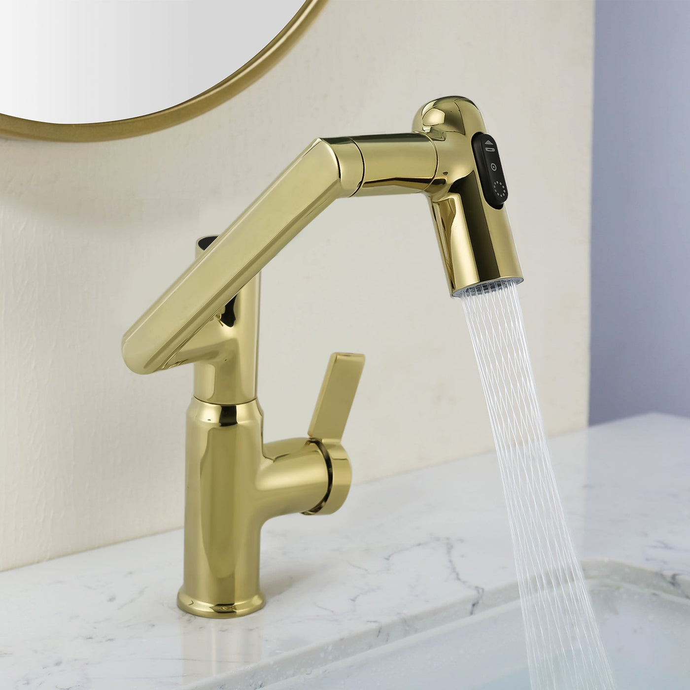 Metora Single-Hole Rotatable Faucet with Temperature Display-BF2204