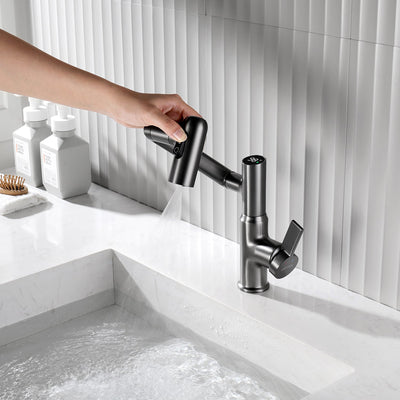 Metora Single-Hole Rotatable Faucet with Temperature Display-BF2204