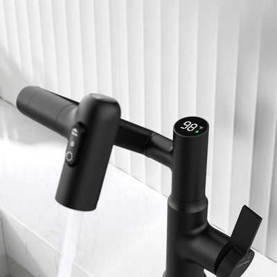 Metora Single-Hole Rotatable Faucet with Temperature Display-BF2204