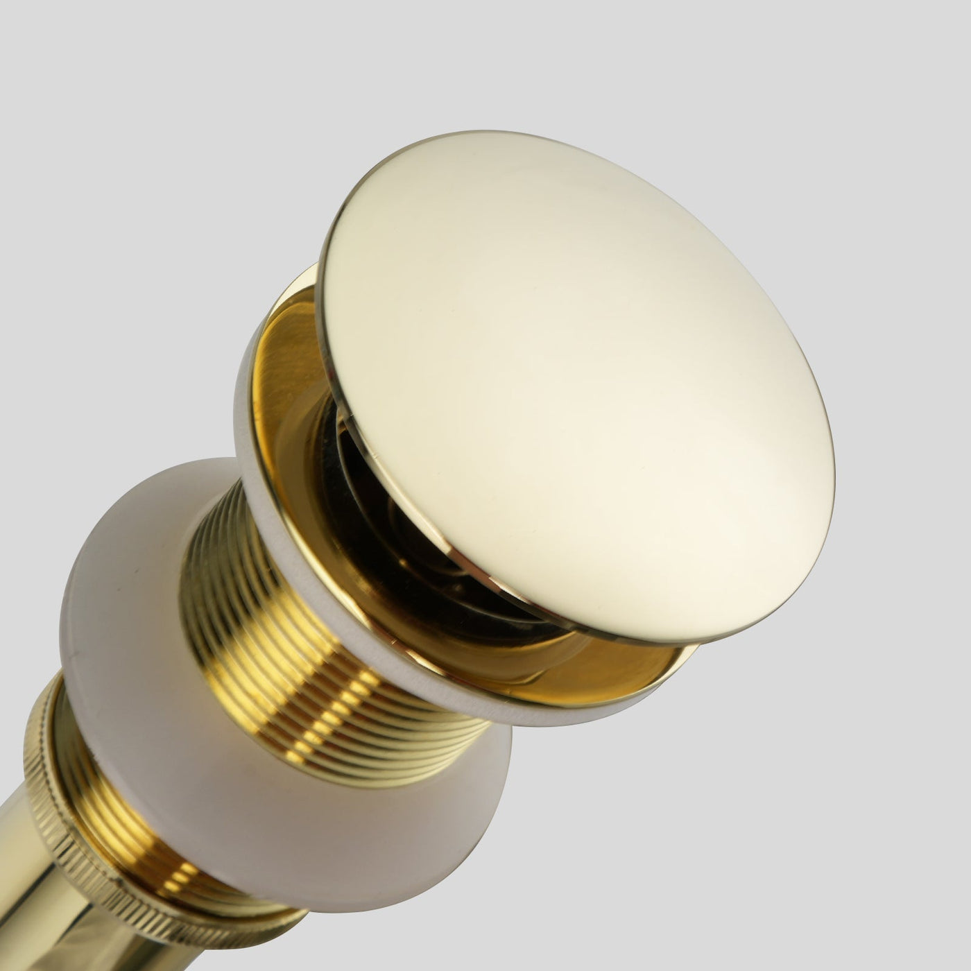 Metora Single-Hole Rotatable Faucet with Temperature Display-BF2204 with Pop-up Bathroom Sink Drain Stopper Without Overflow-D01