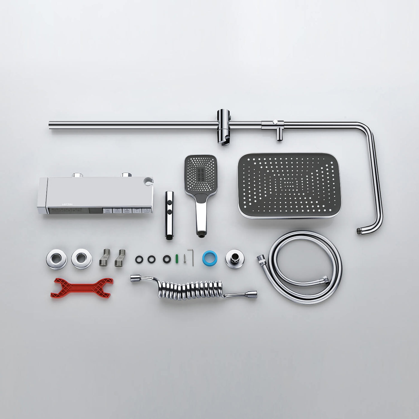 Metora Thermostatic Shower System with 5 Water Modes and Temperature Display Screen-SST2206