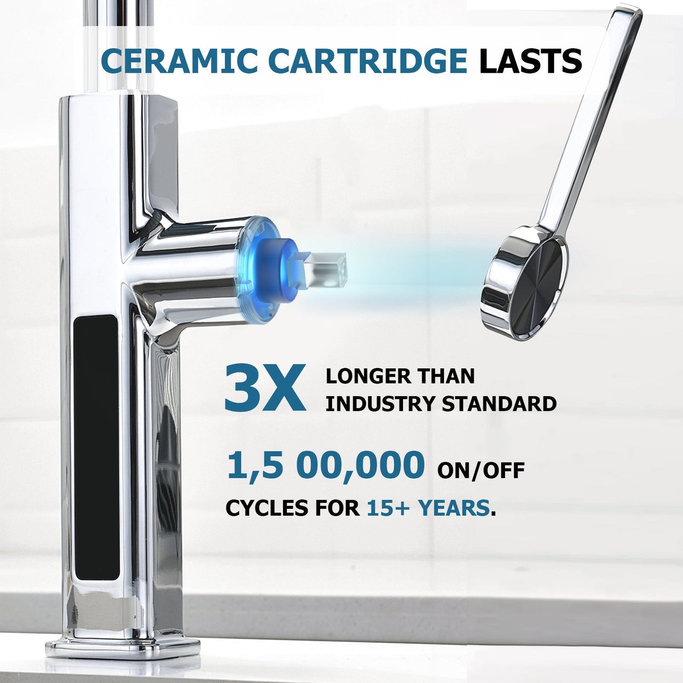 Metora Waterfall & Pull-Out Kitchen Faucet with Temperature Display-KF2209