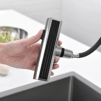 Metora Waterfall & Pull-Out Kitchen Faucet with Temperature Display-KF2209