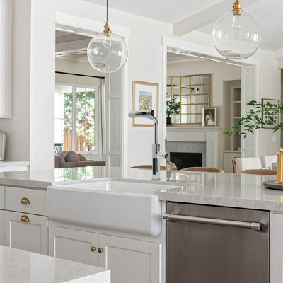 Metora Waterfall & Pull-Out Kitchen Faucet with Temperature Display-KF2209