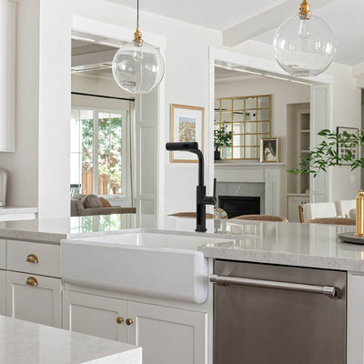 Metora Waterfall & Pull-Out Kitchen Faucet with Temperature Display-KF2209