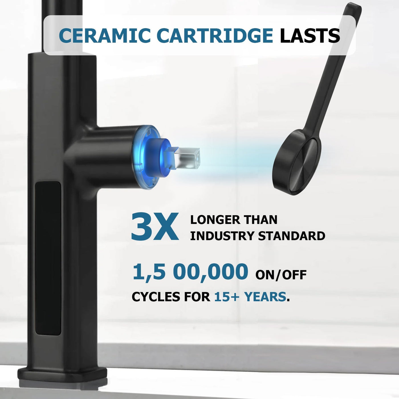 Metora Waterfall & Pull-Out Kitchen Faucet with Temperature Display-KF2209